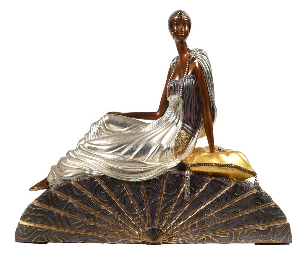 Appraisal: Erte limited edition bronze titled King's Favorite This art nouveau