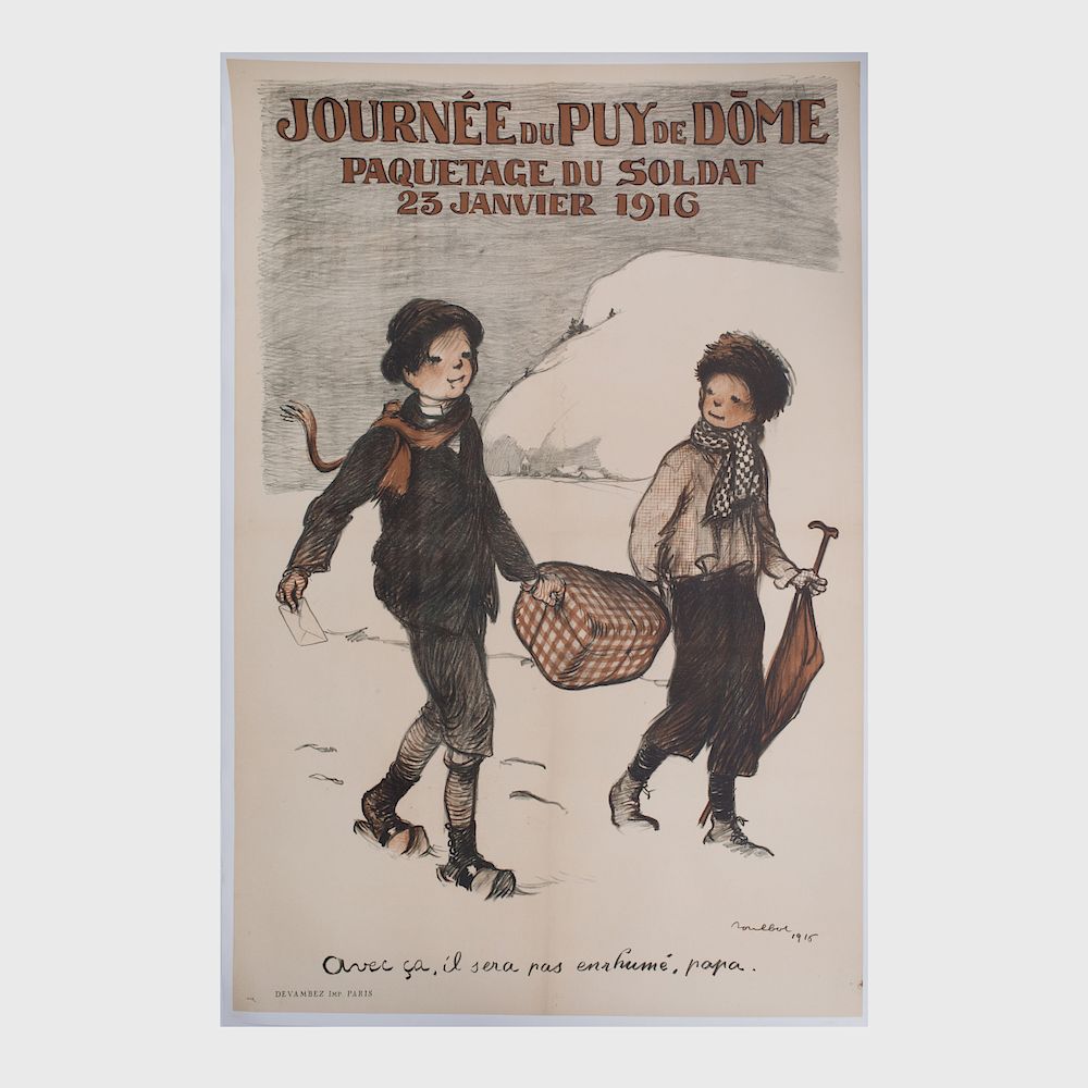 Appraisal: Francisque Poulbot - Journ e du Puy de Dome Lithographic