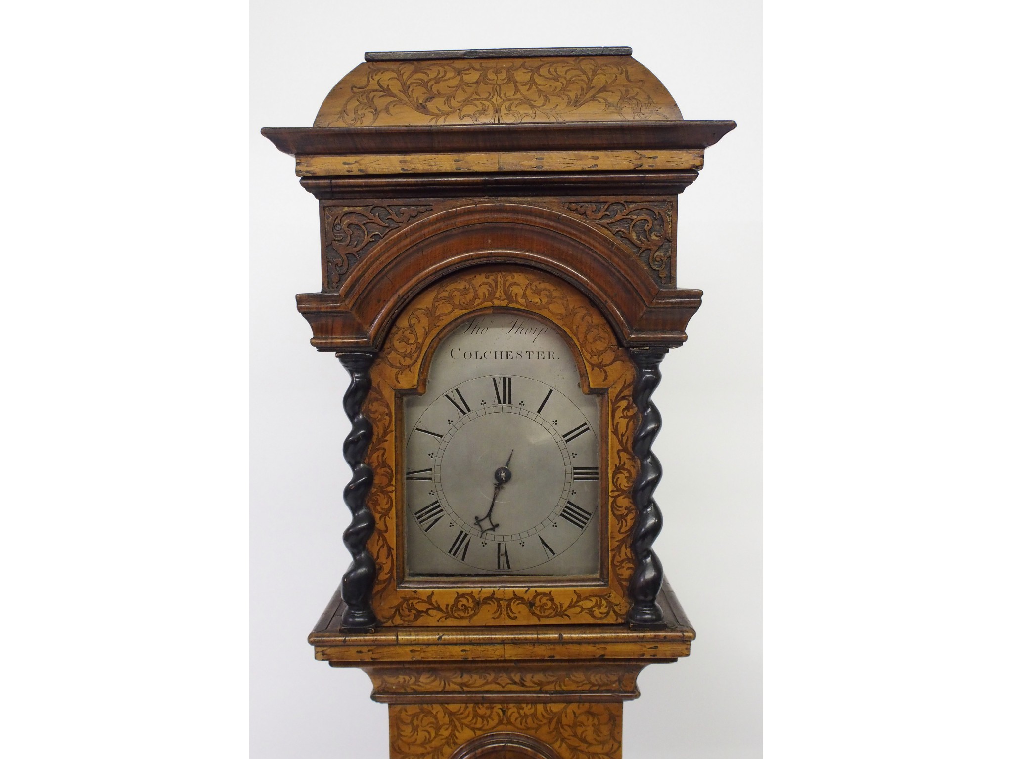 Appraisal: Thomas Thorpe Colchester longcase clockthe silvered dial with single hand