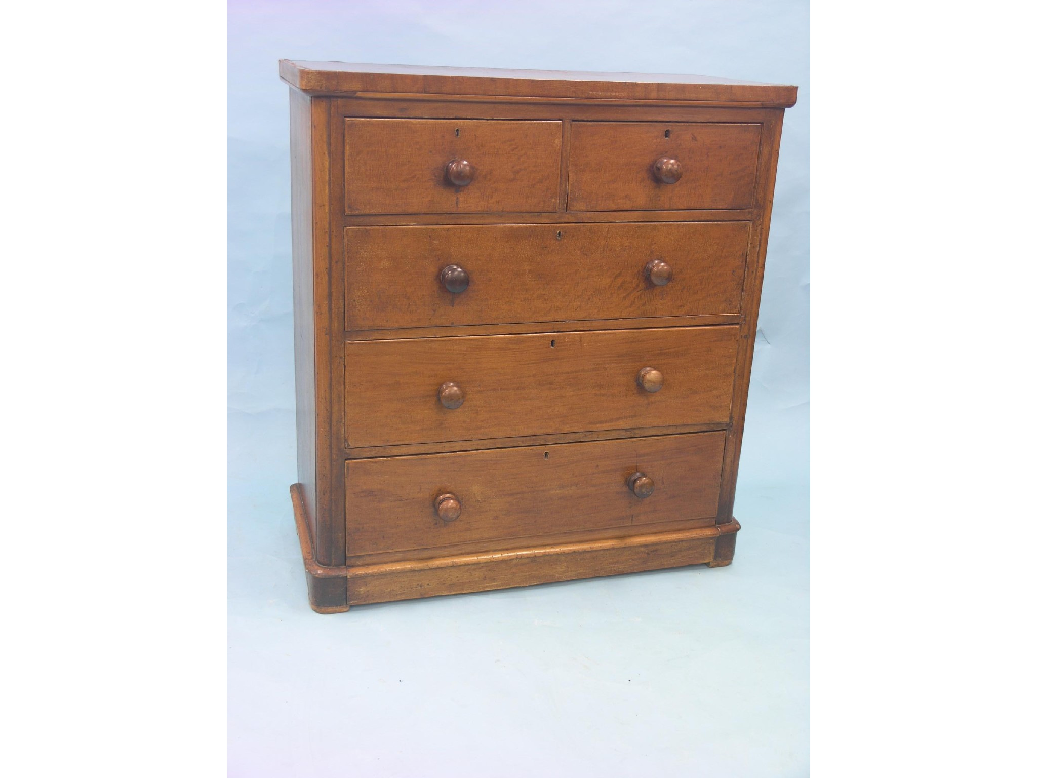 Appraisal: A Victorian mahogany chest two short and three long drawers