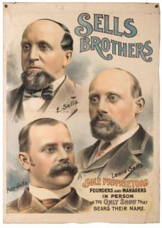 Appraisal: Sells Brothers Circus Sells Brothers Circus Cincinnati Strobridge Litho ca