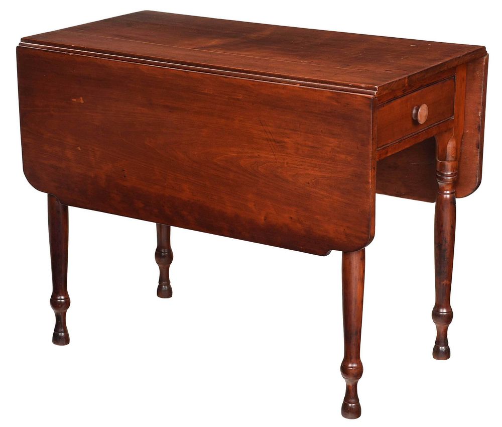 Appraisal: American Federal Cherry Drop Leaf Table early th century cherry