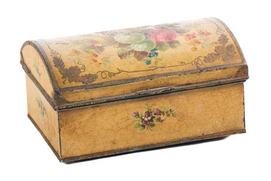 Appraisal: Sale Lot A Victorian Tole Box with floral decoration Width