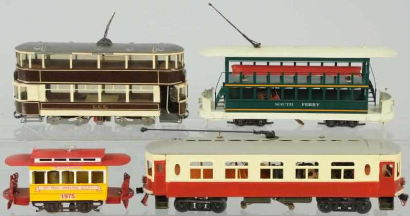 Appraisal: Lot of Scratch-Built TTOS Train Trolley Cars The TTOS trolley