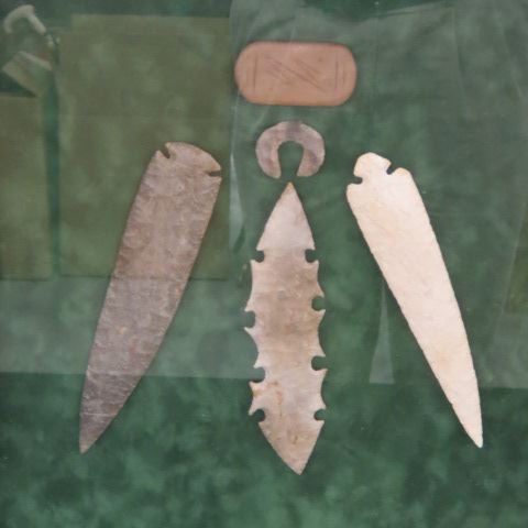 Appraisal: Indian Artifacts including a ceremonial spear point two other points