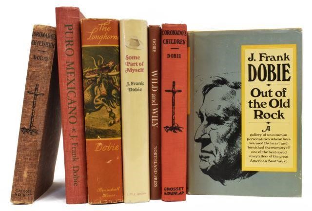 Appraisal: lot of Collection of J Frank Dobie James Frank Dobie