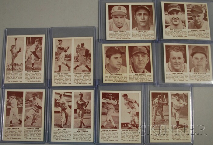 Appraisal: Ten Double Play Baseball Cards no Orengo Moore no Klinger