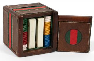 Appraisal: GUCCI GAME SET GUCCI GAME SET Cards and chips