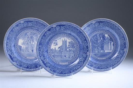 Appraisal: TWELVE WEDGWOOD PRINCETON UNIVERSITY BLUE AND WHITE TRANSFERWARE PLATES Circa