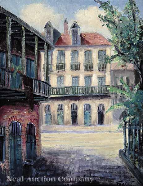 Appraisal: Nestor Hippolyte Fruge American New Orleans b Pirate's Alley Looking