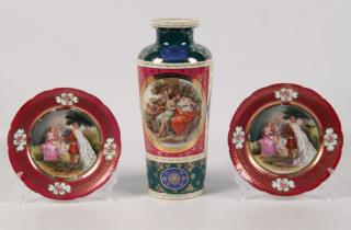 Appraisal: PIECE LOT OF AUSTRIAN VIENNA PORCELAIN PIECE MISCELLANEOUS LOT OF