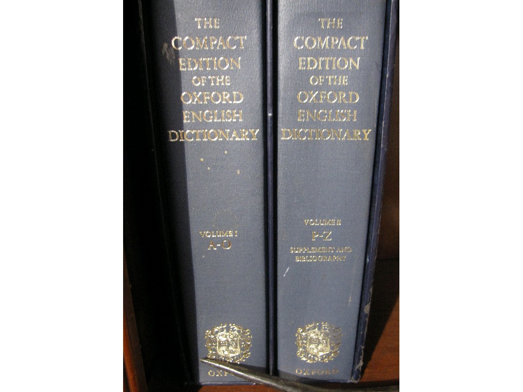 Appraisal: Compact edition of the Oxford English dictionary in two volumes