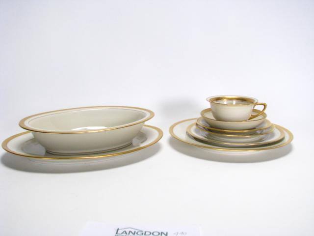 Appraisal: Heinrich amp Co Pickard gold rim china including twelve dinner