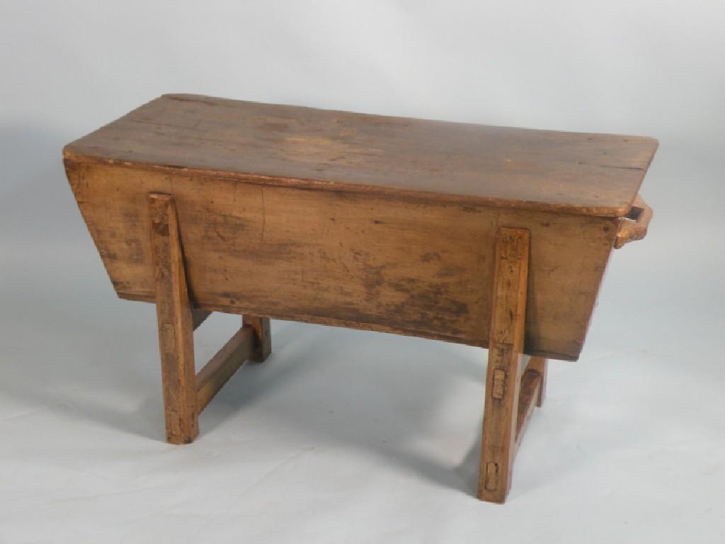 Appraisal: A late th early thC pine dough bin with two