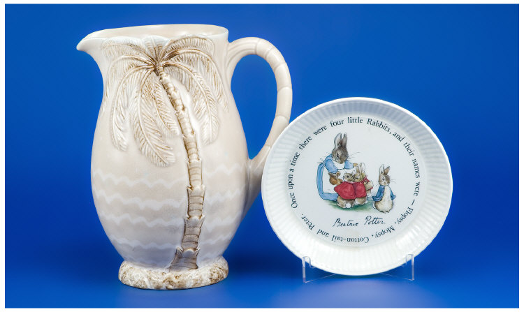 Appraisal: Beswick Palm Tree Jug and Wedgwood Beatrix Potter Plate