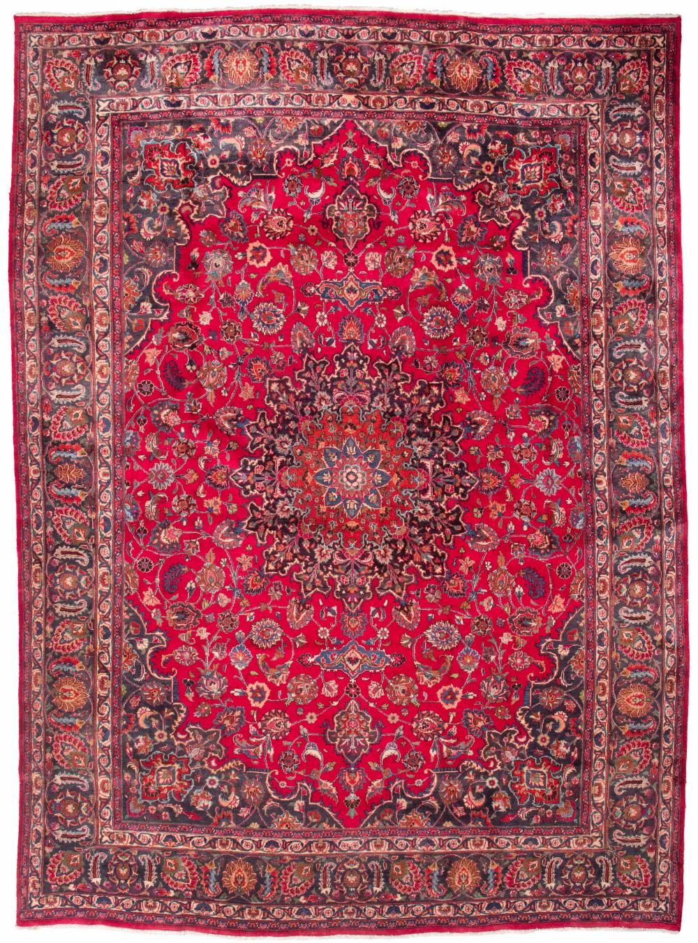 Appraisal: MESHED RUG X LAST HALF OF THE TH CENTURYMESHED RUG