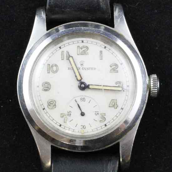 Appraisal: A 's mid size steel Rolex Oyster wrist watch with