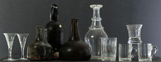 Appraisal: TWENTY-FOUR PIECES OF GLASS American and English th century Decanter