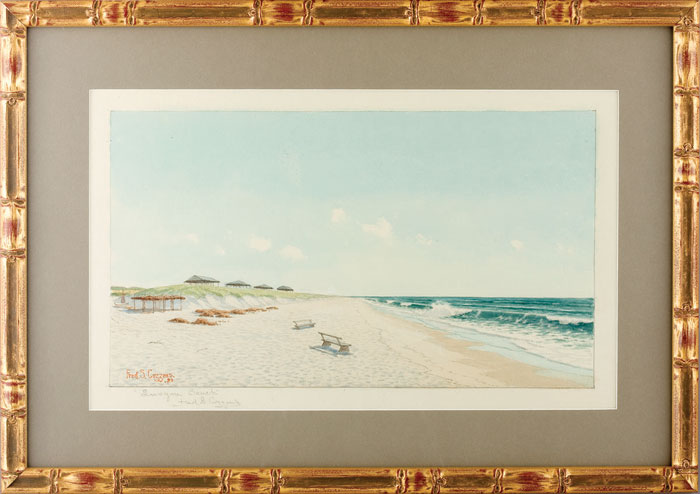 Appraisal: FREDERIK S COZZENS AMERICAN - PAIR OF LONG ISLAND SHORE