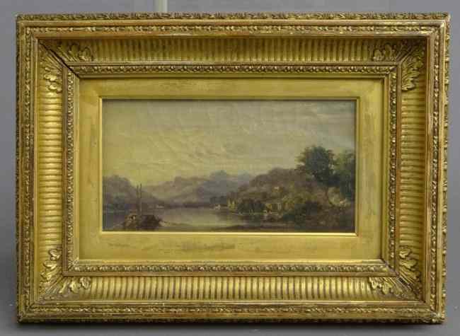 Appraisal: th c oil on canvas Hudson River School Site ''