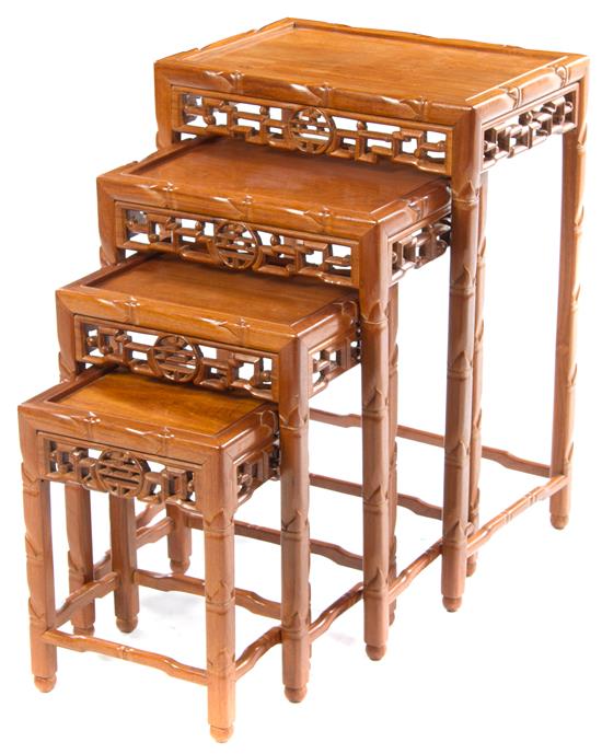 Appraisal: Sale Lot A Set of Four Nesting Tables late th