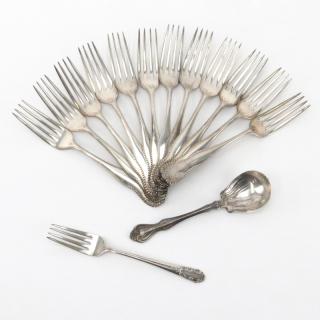 Appraisal: Twelve Gorham Sterling Lancaster Forks Twelve Gorham Sterling Lancaster Forks