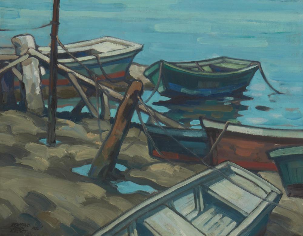 Appraisal: Richmond Kelsey - Oxnard CA The Old Boats Oil on