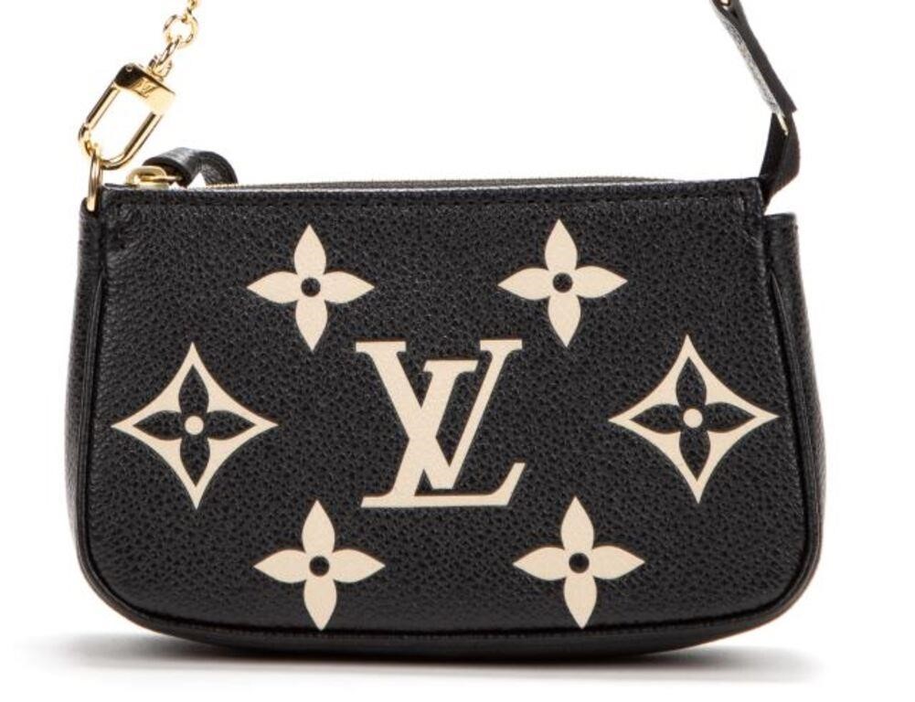 Appraisal: Louis Vuitton Mini Pochette accessory pouch in bicolor monogram Empreinte