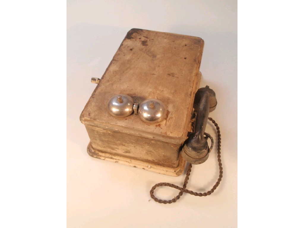 Appraisal: Two Bakelite TEL telephones with bell boxes cm high