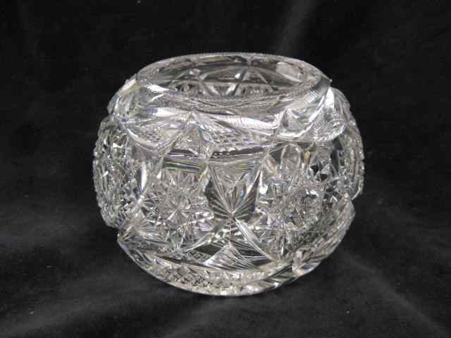 Appraisal: Libbey Cut Glass Rose Bowl signed brilliant period ''