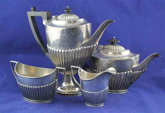 Appraisal: A matched Edwardian silver four piece tea and coffee set