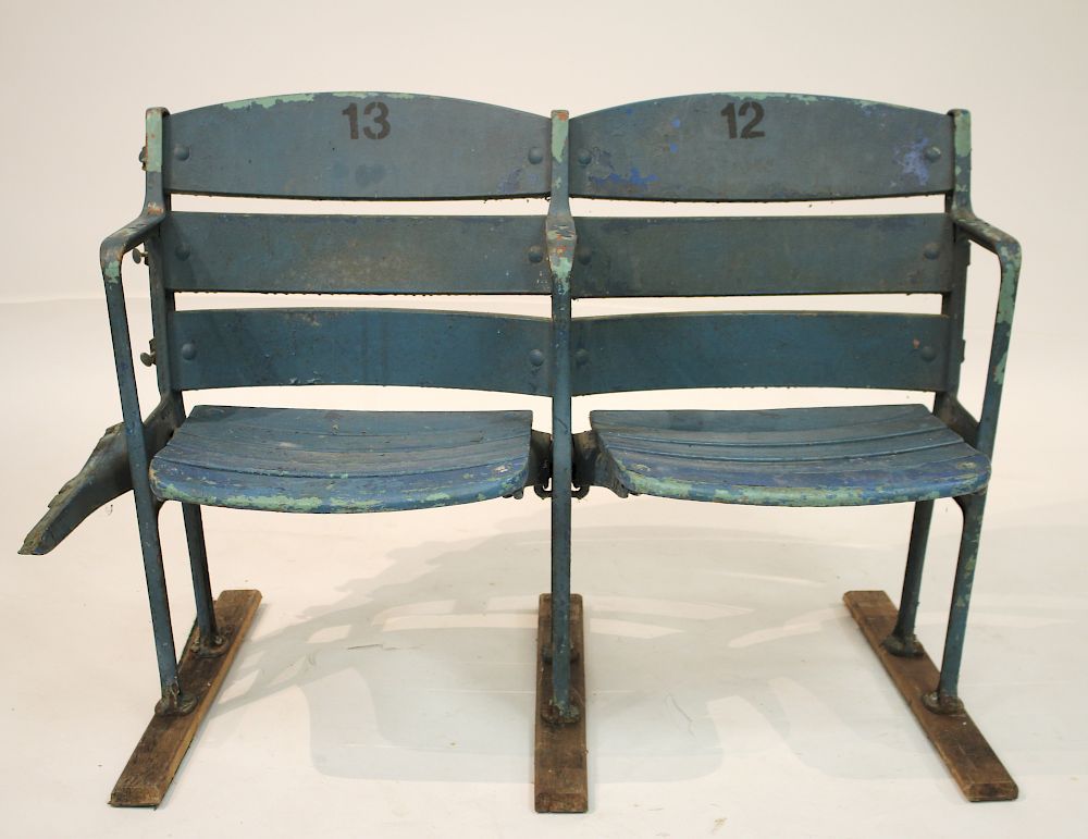 Appraisal: Original Yankee Stadium Seats No c Original connecting Yankee Stadium