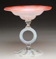 Appraisal: TIFFANY WEDDING RING COMPOTE Tiffany pastel compote with pink coloring