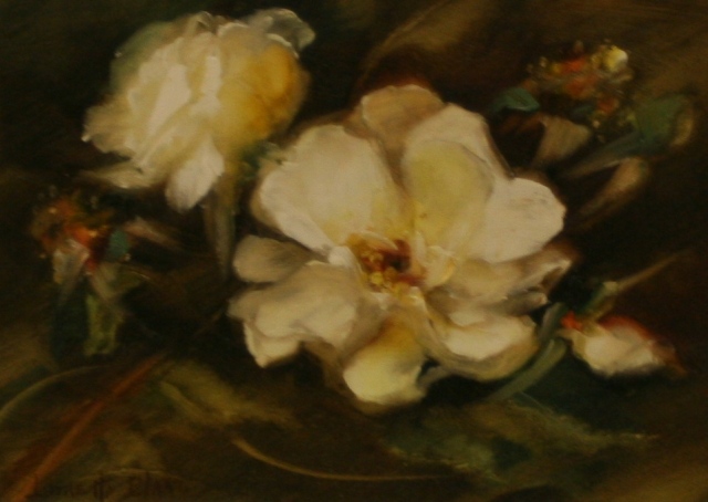 Appraisal: Loretta Blake Old Rose oil on board signed 'Loretta Blake'