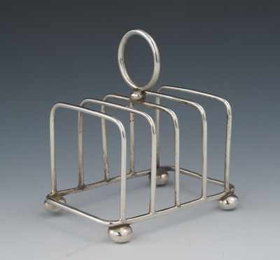 Appraisal: A Sterling Silver Toast Rack by Henry Wigfull Sheffield England