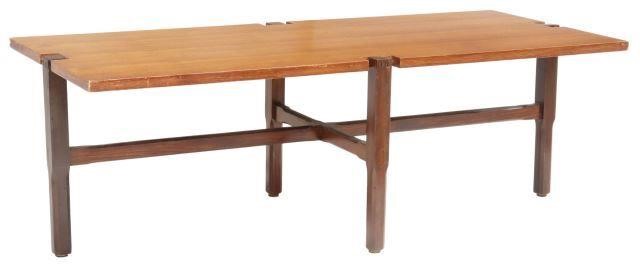 Appraisal: Italian mid-century modern teak coffee table c s rectangular top