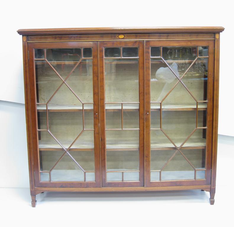 Appraisal: An Edwardian mahogany Display Cabinet with astragal glazed doors on