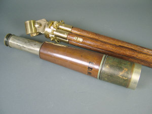 Appraisal: An early th century four draw telescope with leather outer