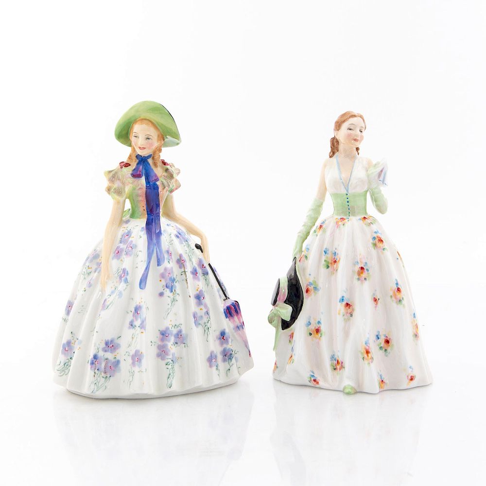 Appraisal: PAIR OF ROYAL DOULTON CERAMIC FIGURINES Carolyn HN Easter Day