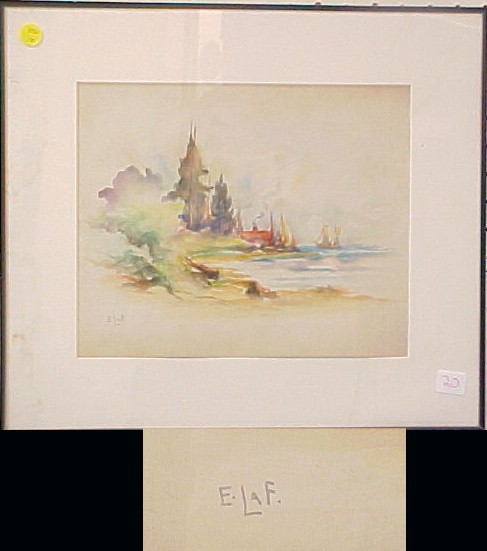 Appraisal: Eugene LaForet th C American French watercolor on paper c