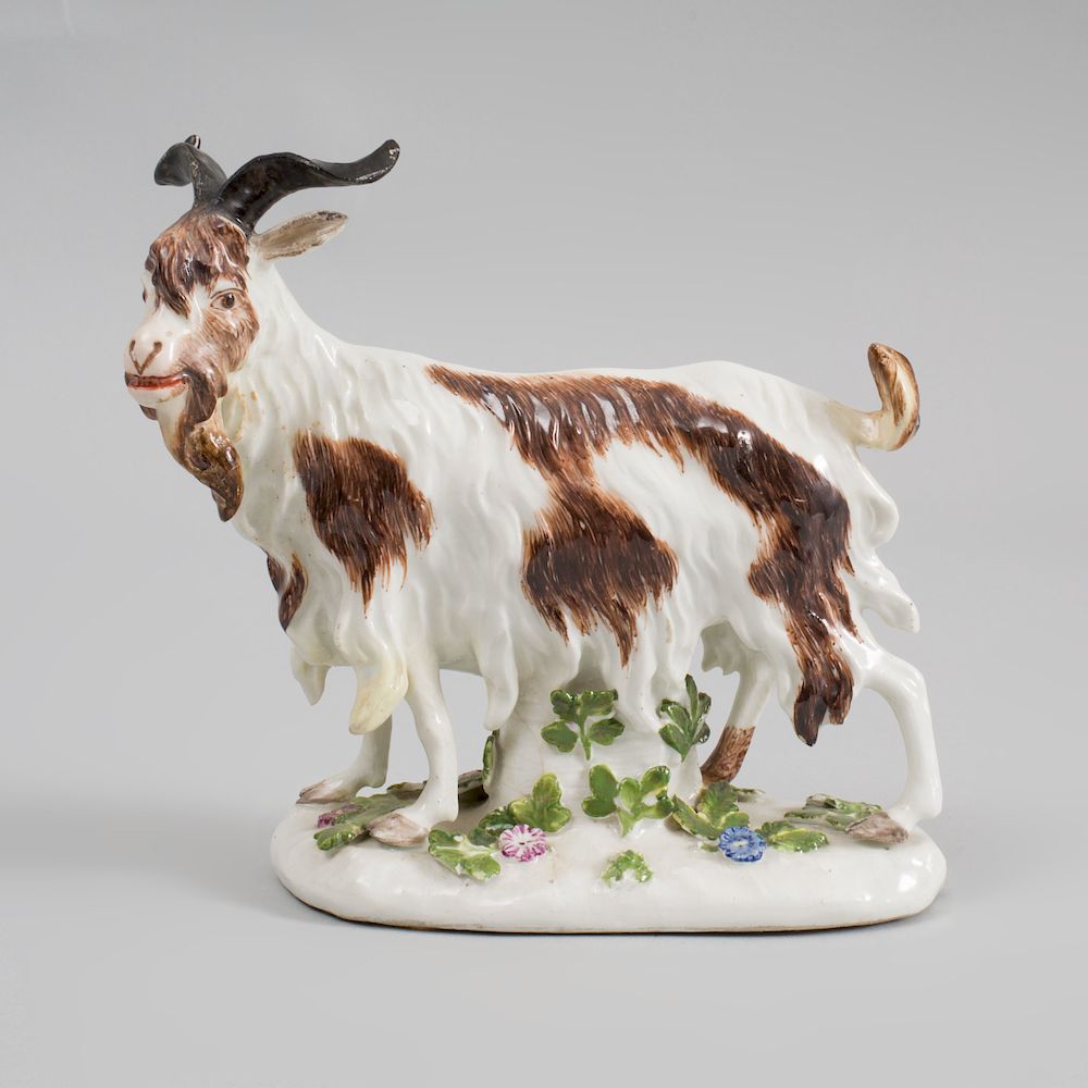 Appraisal: Meissen Porcelain Model of a Nanny Goat Marked in underglaze