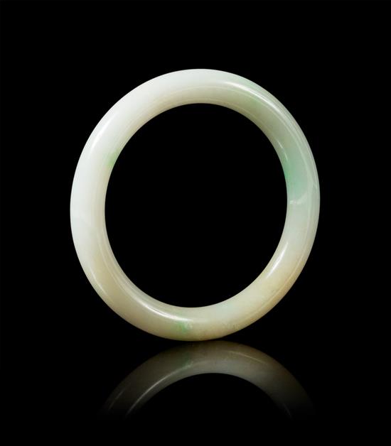 Appraisal: Sale Lot An Apple Green and Celadon Jadeite Bangle the