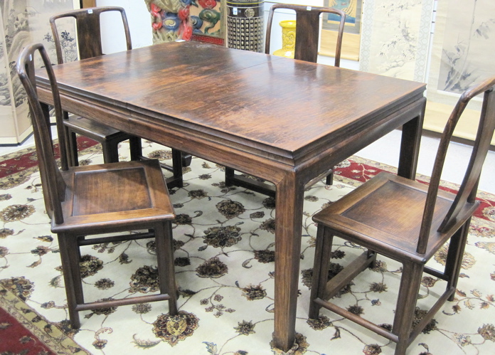 Appraisal: HONGMU DINING TABLE AND CHAIR SET Chinese early th century