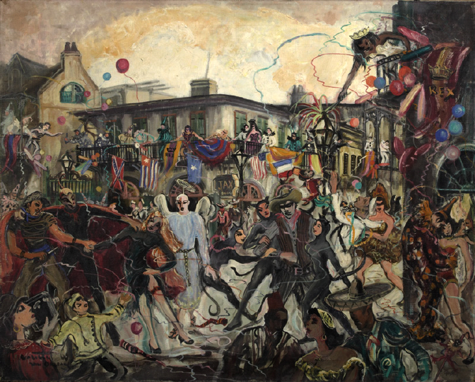 Appraisal: Colette Pope Heldner American New Orleans - Mardi Gras Bourbon