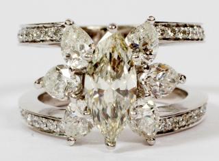 Appraisal: CT MARQUISE DIAMOND KT WHITE GOLD RING CT MARQUISE DIAMOND