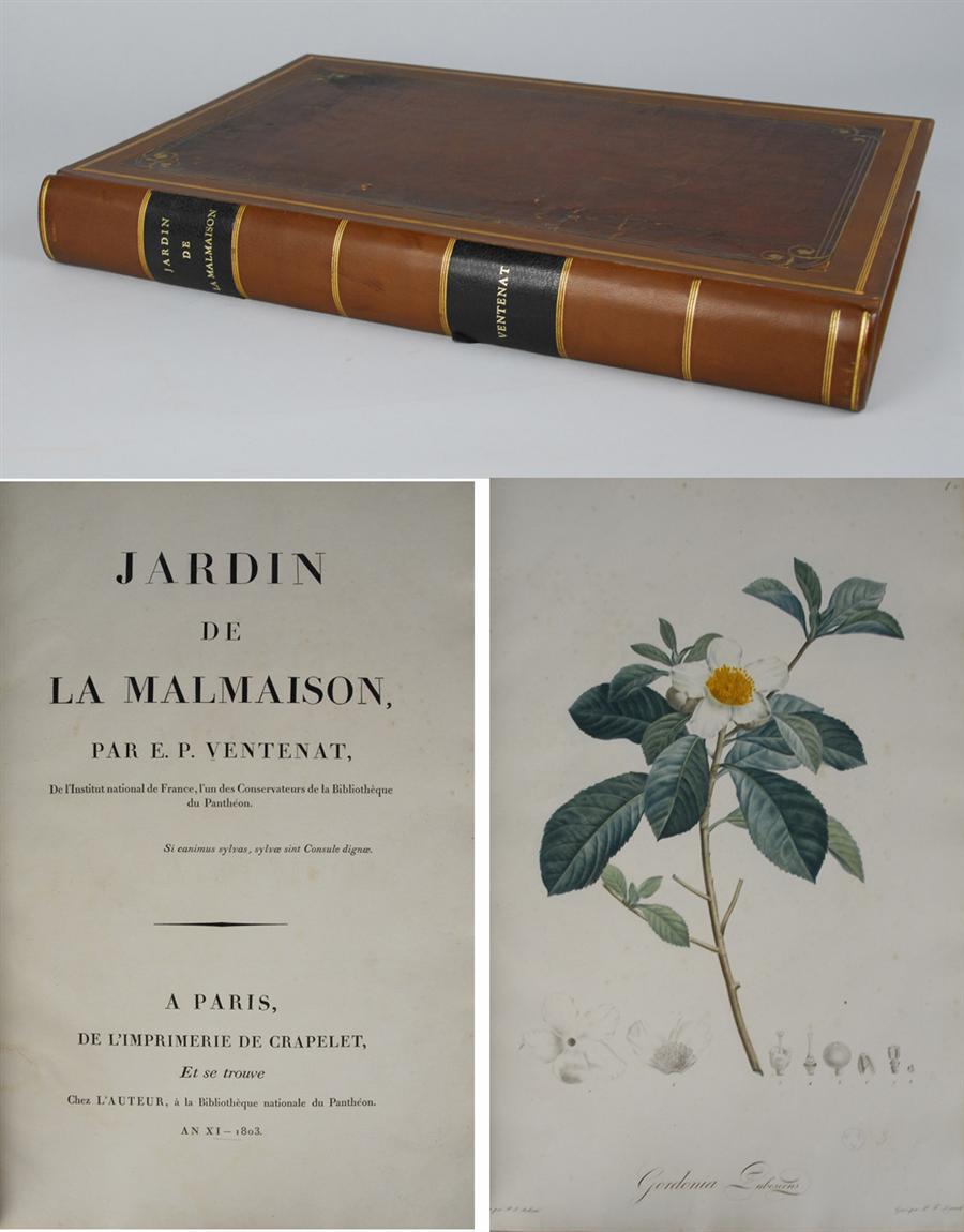 Appraisal: HORTICULTURAL BOOK VENTENAT ETIENNE-PIERRE JARDIN DE LA MALMAISON Paris Crapelet