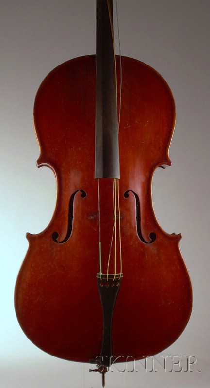 Appraisal: American Violoncello Joseph Rodier Kansas City labeled JOSEPH E RODIER