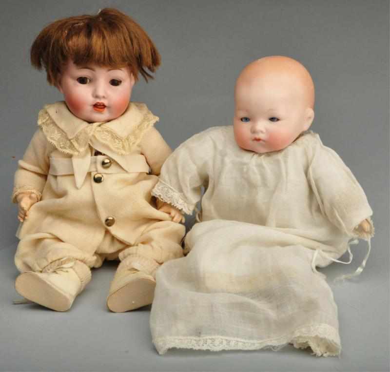 Appraisal: Lot of German Bisque Head Baby Dolls Description One is