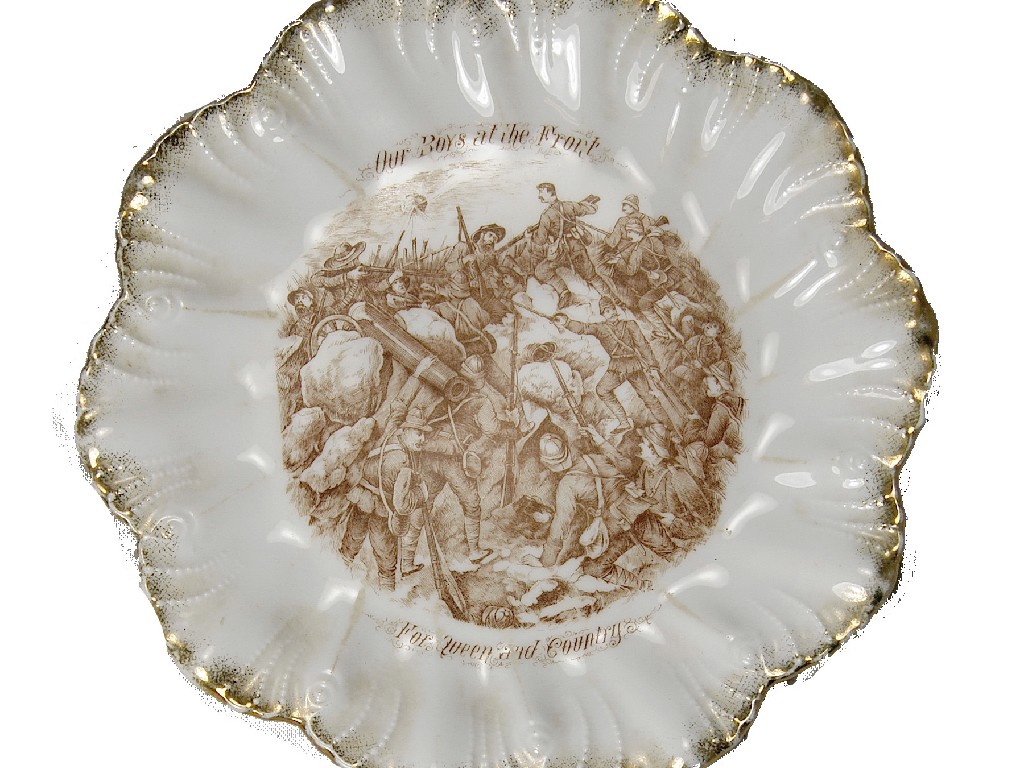 Appraisal: Of Boar War Interest - Victorian moulded plates decorated with