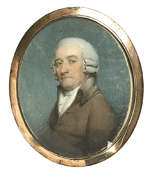 Appraisal: Henry Edridge British - An oval portrait miniature of a